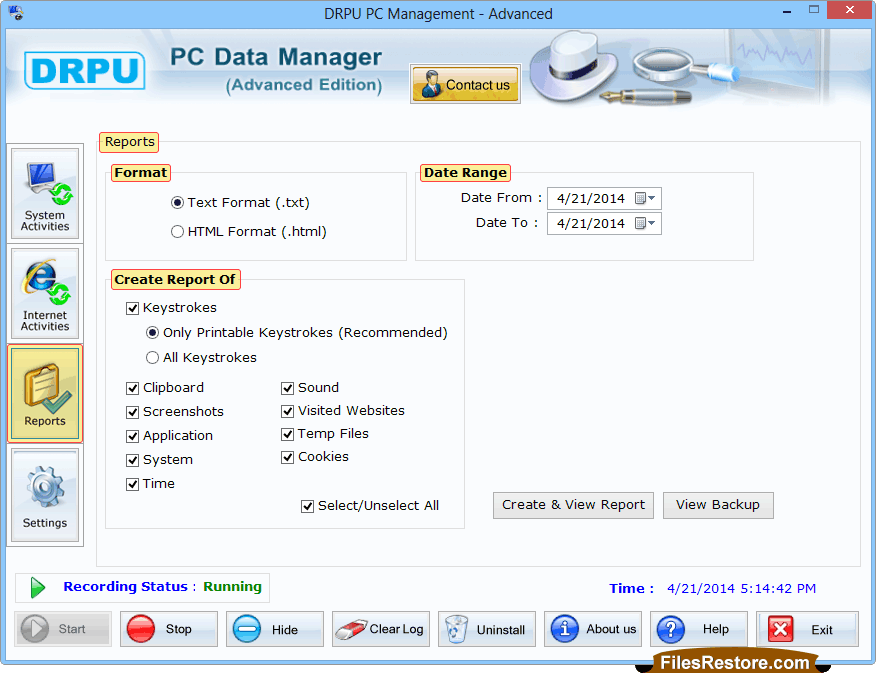 Create and view reports