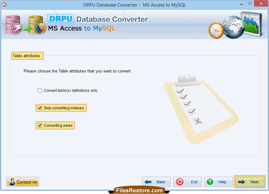 Choose table attribute