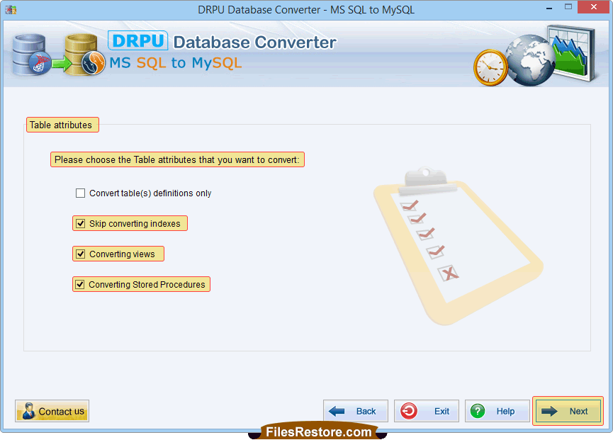 Choose table attribute