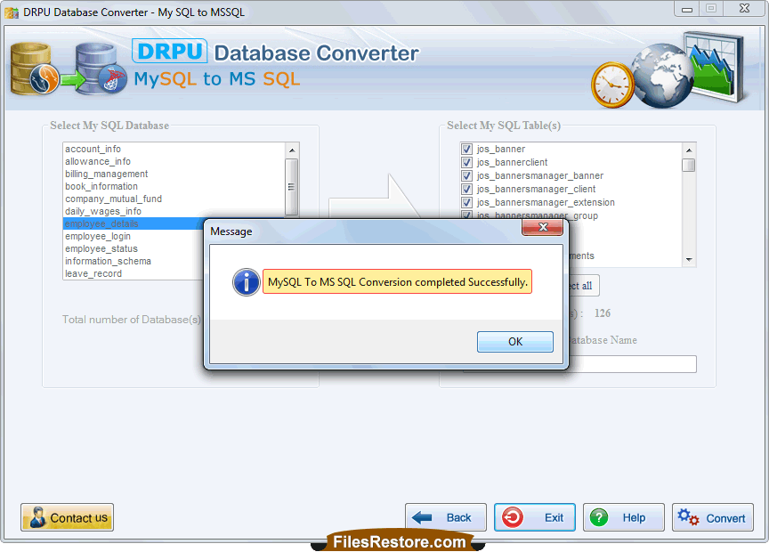 MySQL to MS SQL Conversion Completed Successfully