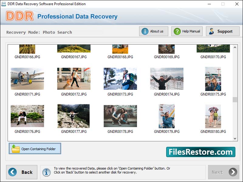 Files Restore screenshot
